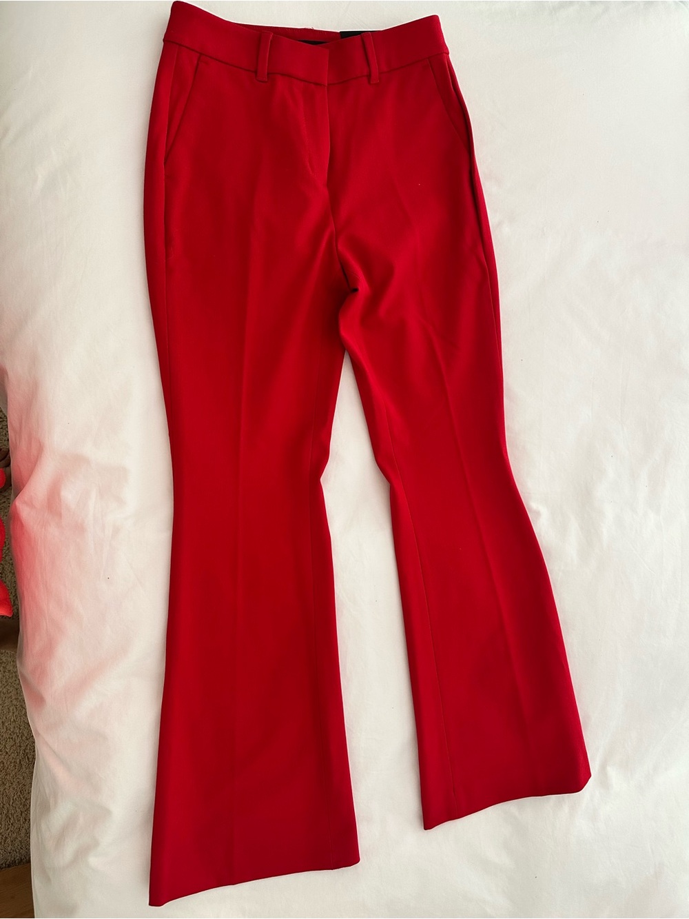 White House Black Market Vibrant Red Flared Dress Pants